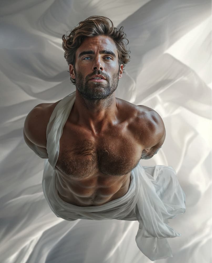 Heroic Man in White by DDiArte — canvas wall art
