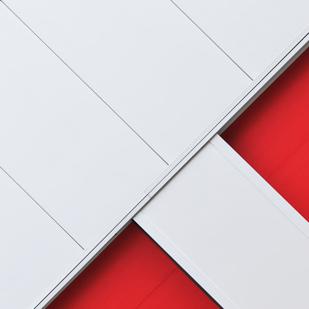 Red White Angles by Jutta Kerber — canvas wall art