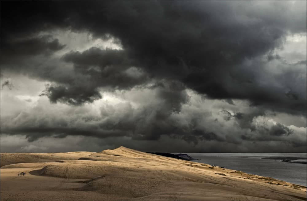 Dunes Under Storm Clouds by Gilbert Claes — canvas wall art