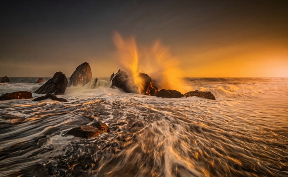 Crashing Golden Waves by Takafumi Yamashita — canvas wall art
