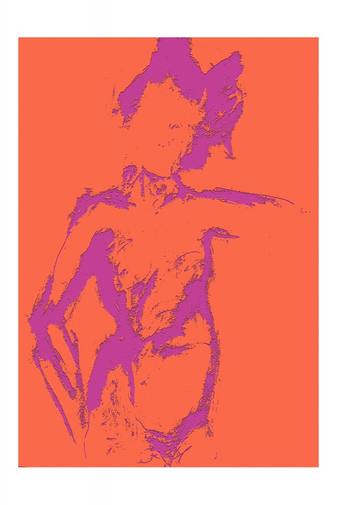 Vibrant Magenta Figure by Anja Runfors Essén — canvas wall art