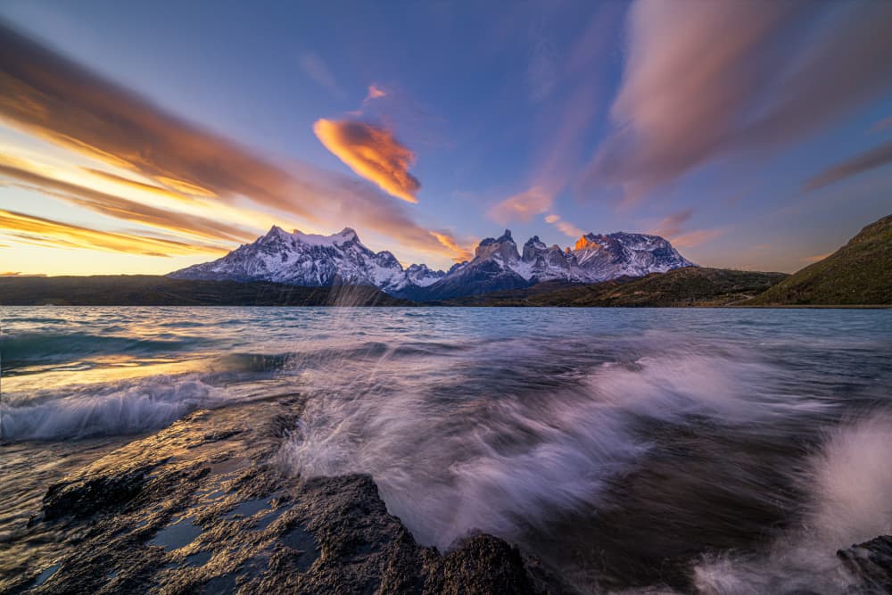 Dramatic Patagonia Sunrise by Wenjin Yu — canvas wall art