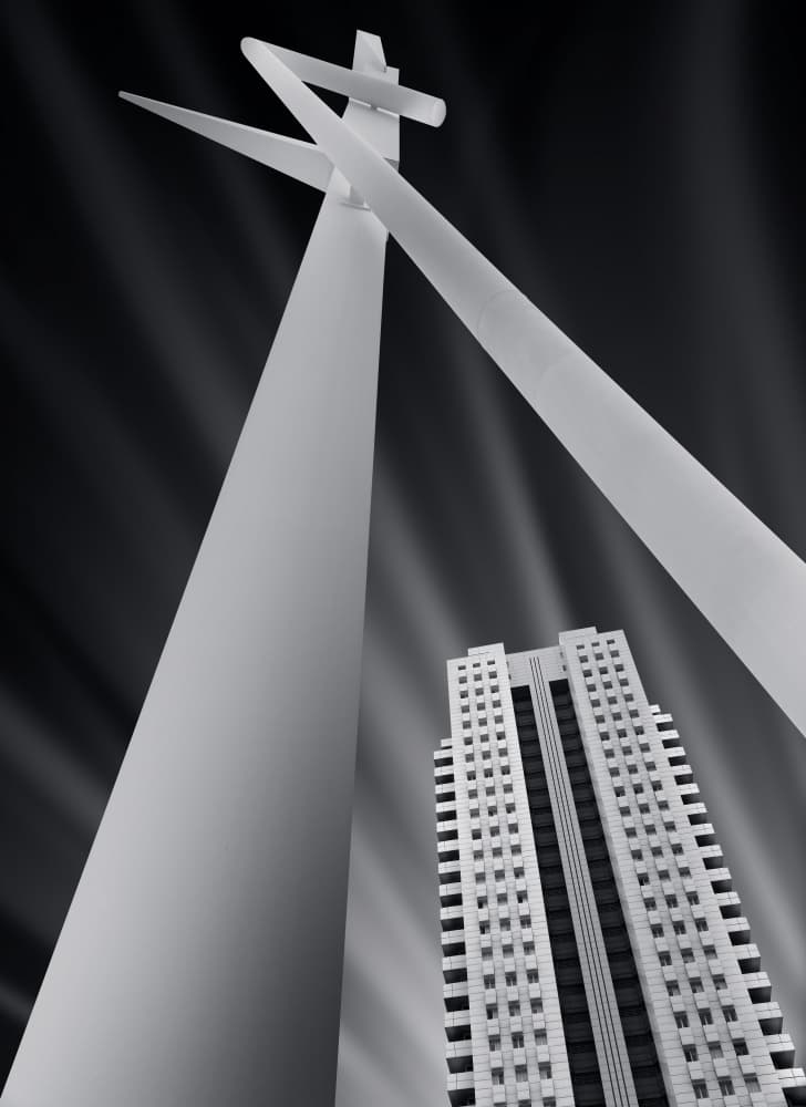 Modern City Sculpture by Helena GARCIA HUERTAS — canvas wall art