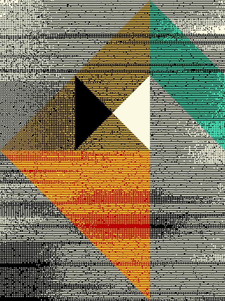 Abstract Geometric Static by Petr Strnad — canvas wall art
