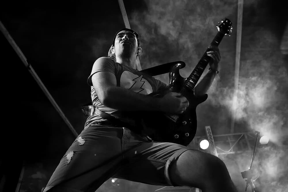 Rock Guitarist On Stage by Fernando Alves — canvas wall art