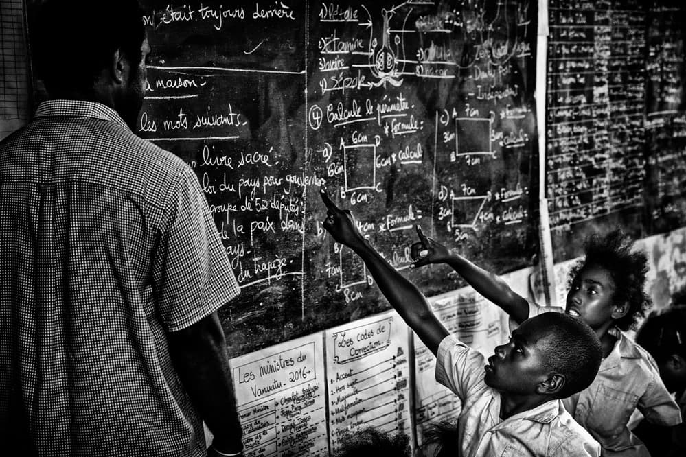 Classroom Math Lesson by Joxe Inazio Kuesta Garmendia — canvas wall art