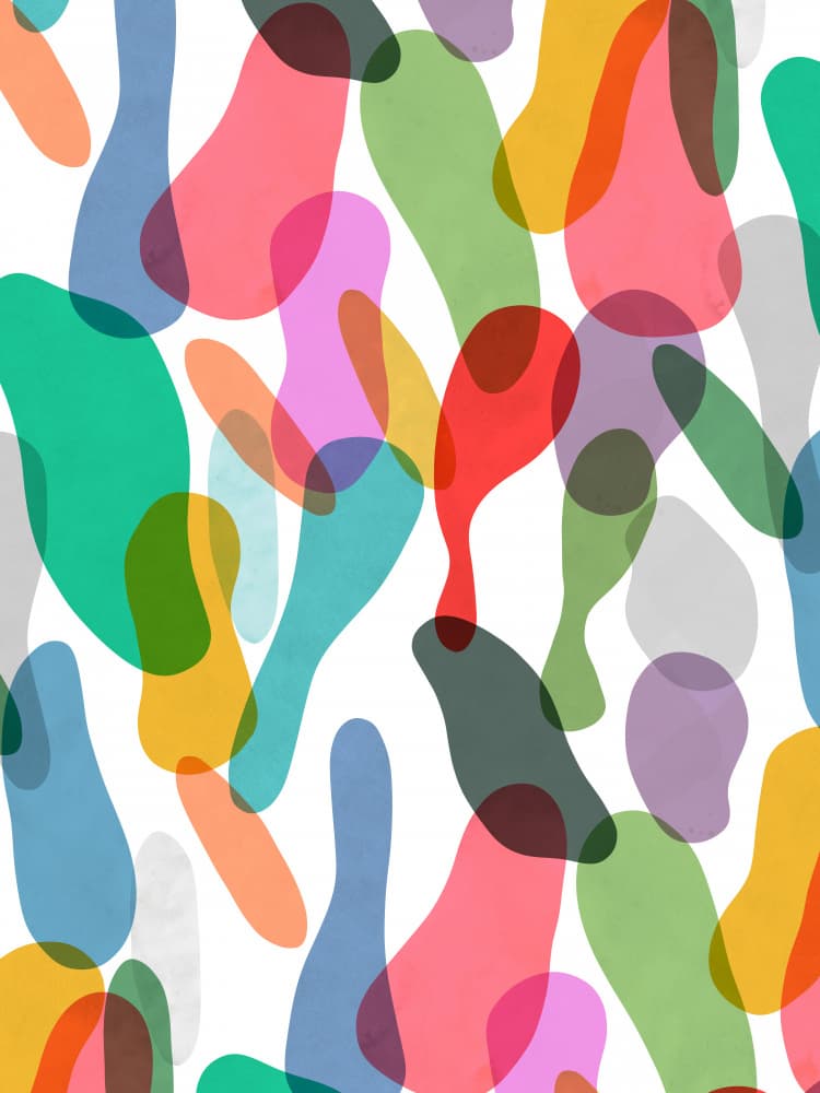 Vibrant Abstract Layers by Ninola Design — canvas wall art