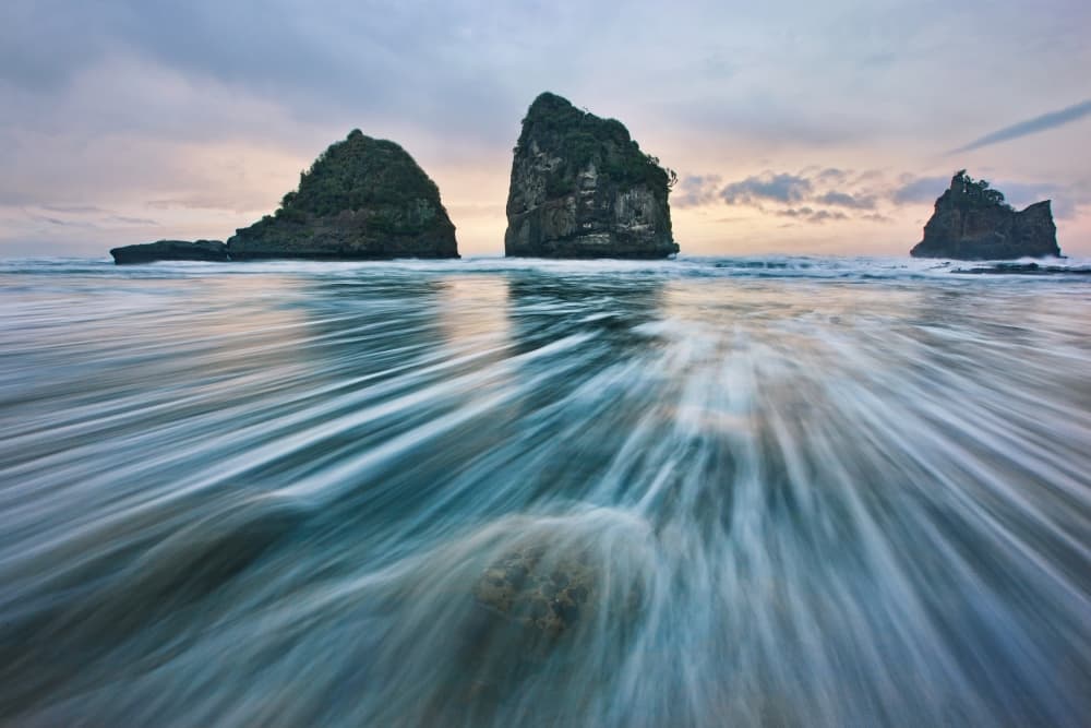 Sunrise Sea Stacks by Yan Zhang — canvas wall art