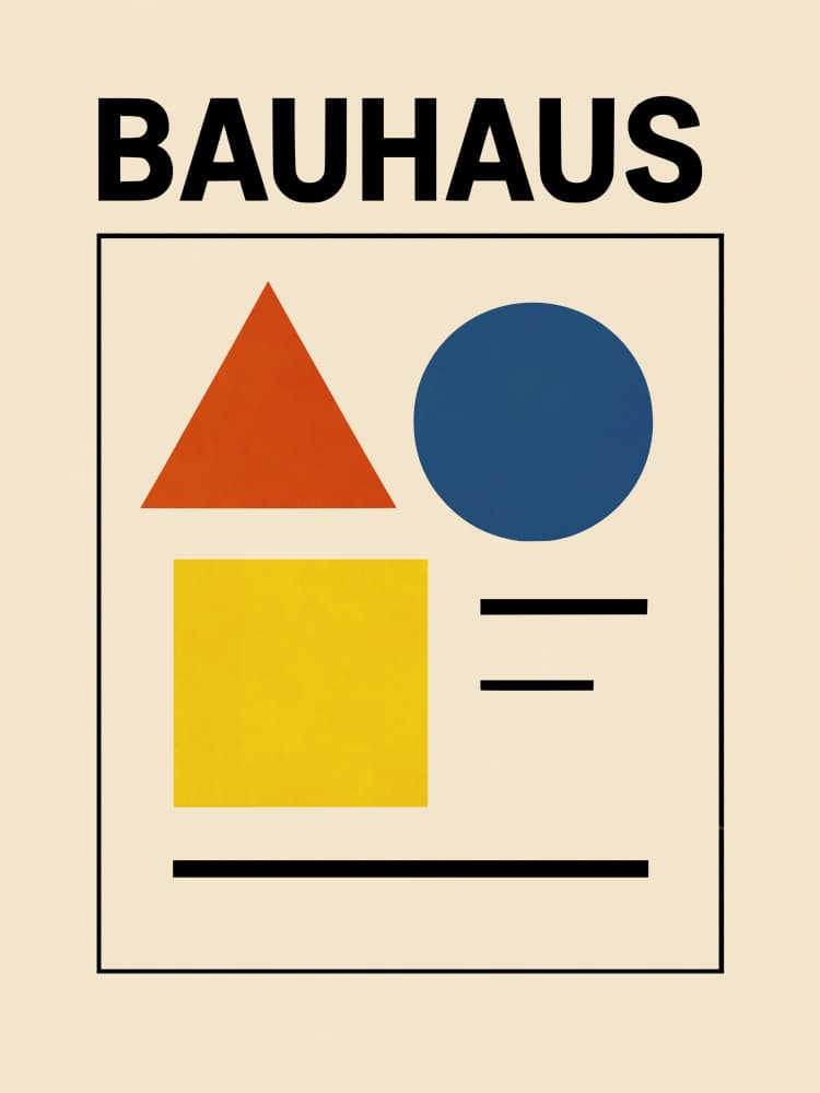 Bauhaus Geometric Shapes by Little Dean — canvas wall art