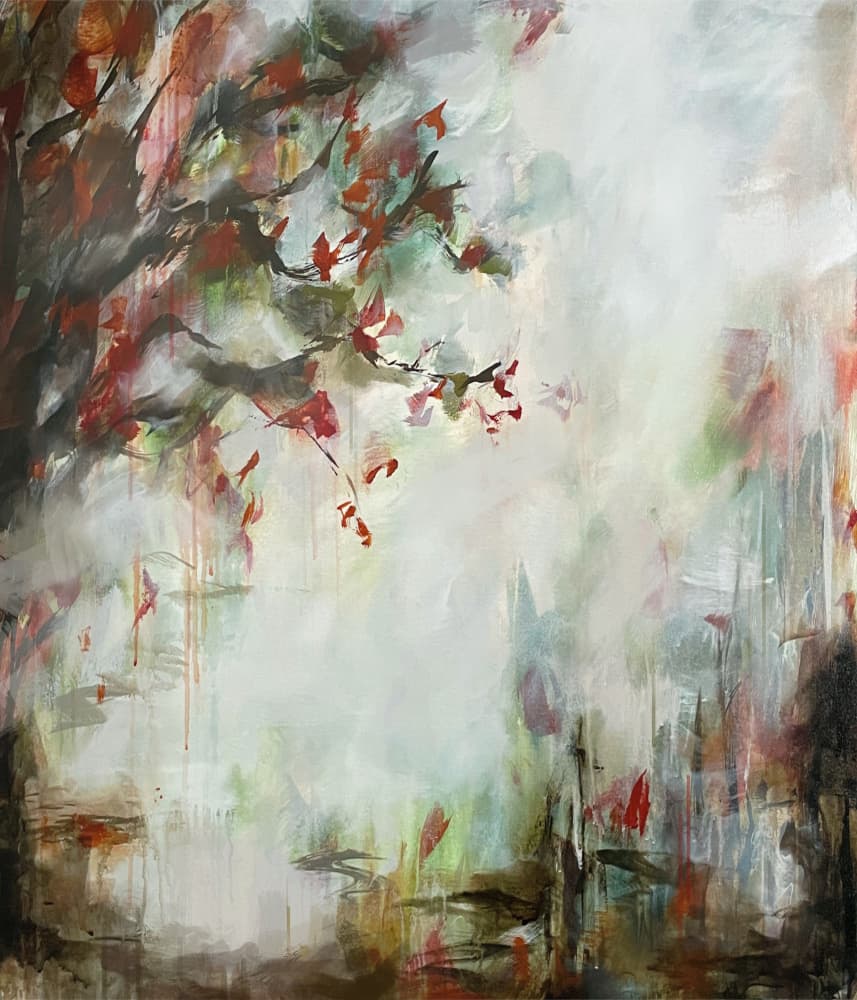Ethereal Autumn Abstract by Maria Borglund — canvas wall art