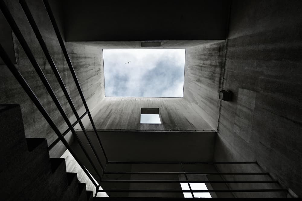 Stairwell to Sky by Jorge Pimenta — canvas wall art