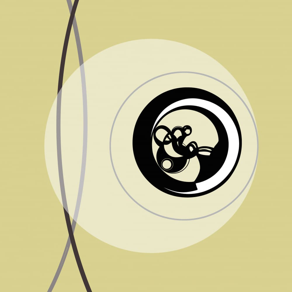 Abstract Swirl Circles by Alejandra Winkhaus — canvas wall art