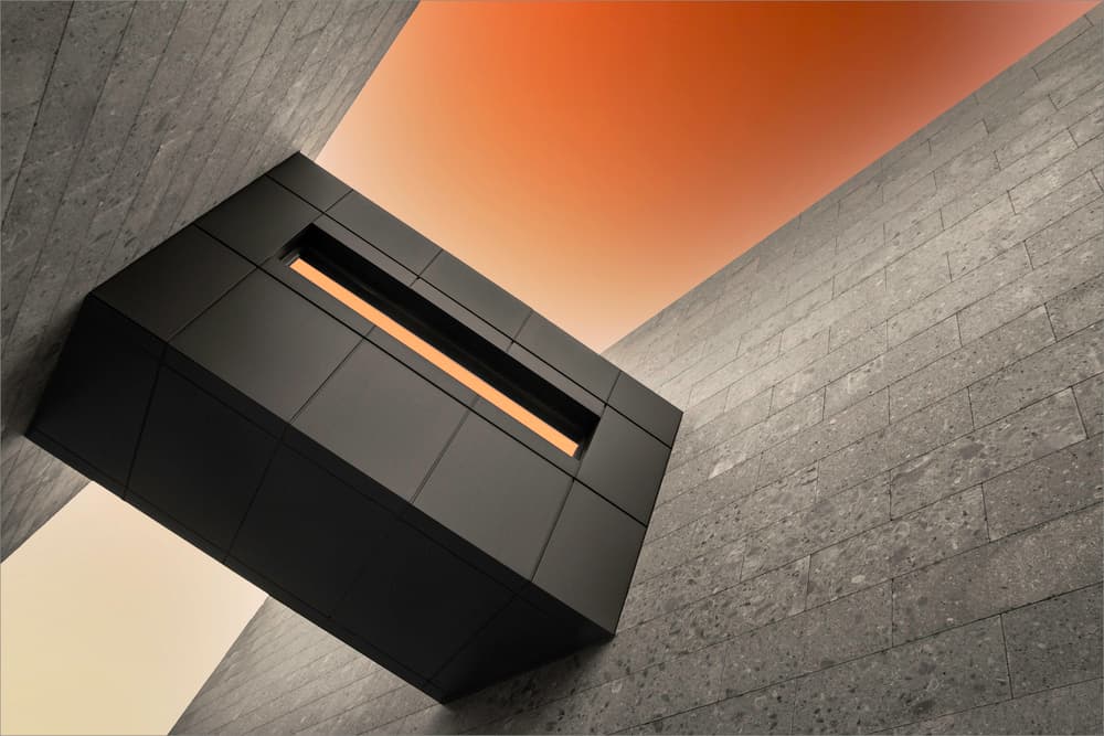 Orange Sky Architecture by Gilbert Claes — canvas wall art