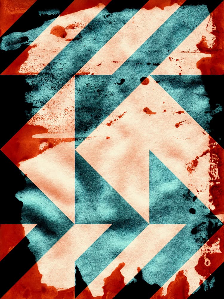Distressed Geometric Pattern by Petr Strnad — canvas wall art