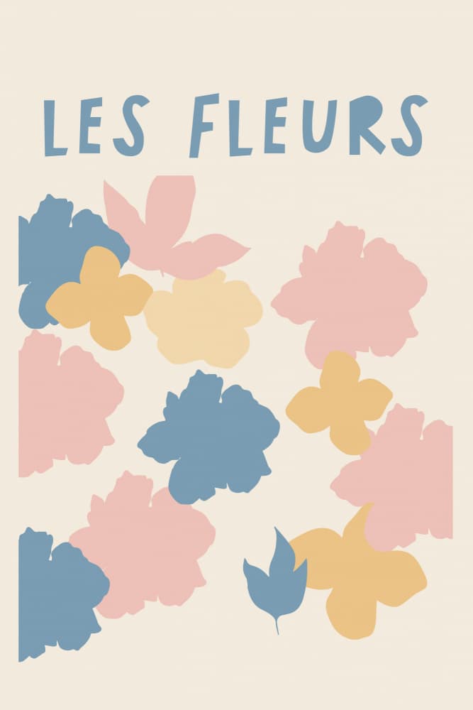 Les Fleurs Abstract Blooms by Talitha McQueen — canvas wall art