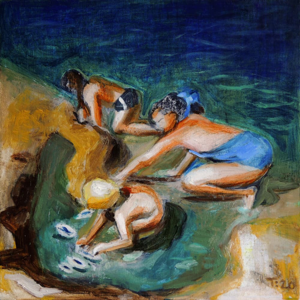 Summer Shore Search by Tore Bahnson — canvas wall art