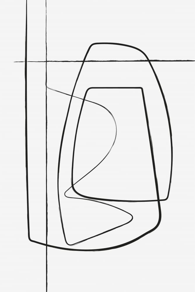 Flowing Abstract Lines by Oju Design — canvas wall art