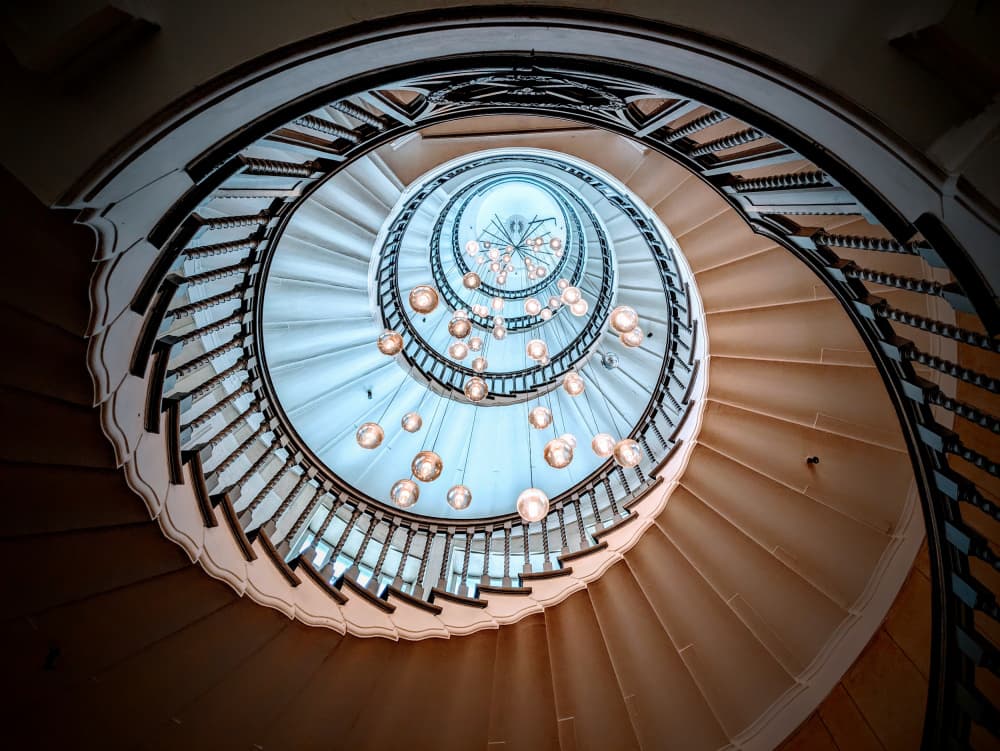 Upward Spiral Chandelier by Elizabeth Allen — canvas wall art