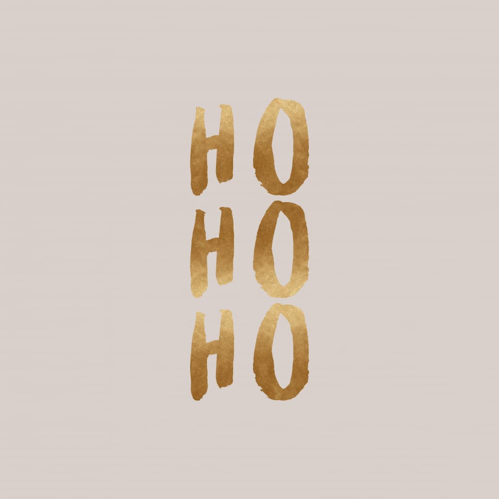 Golden Ho Ho Ho by Orara Studio — canvas wall art