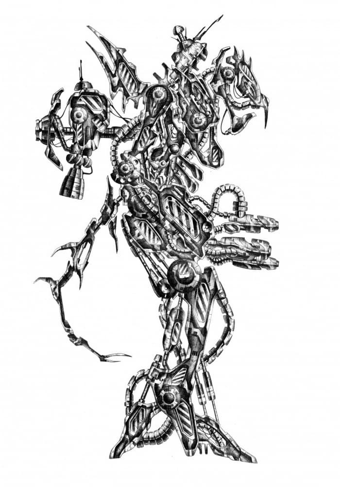 Intricate Mechanical Creature by Kulik — canvas wall art