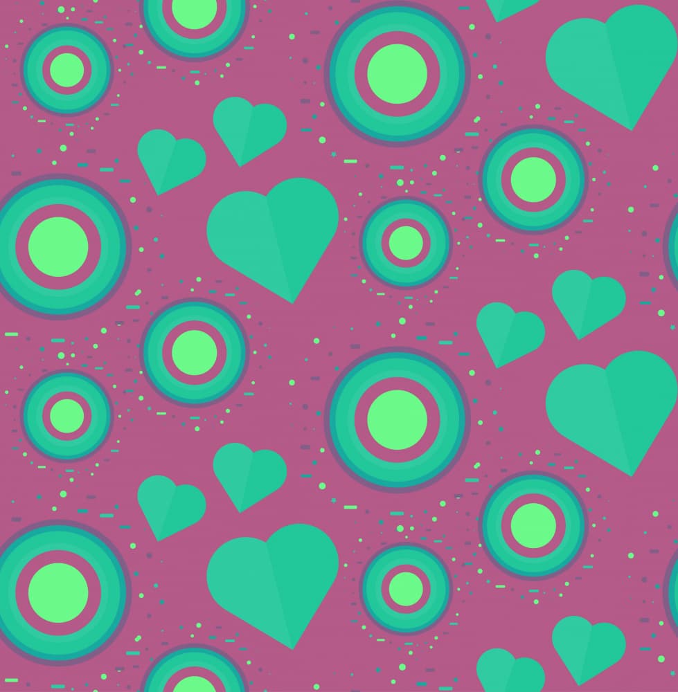 Playful Hearts and Circles by Marika Barsrsind β canvas wall art