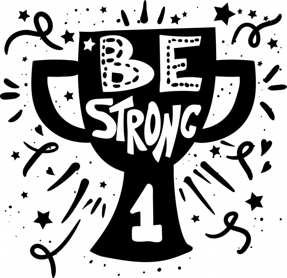 Be Strong Trophy by Marika Barsrsind β canvas wall art