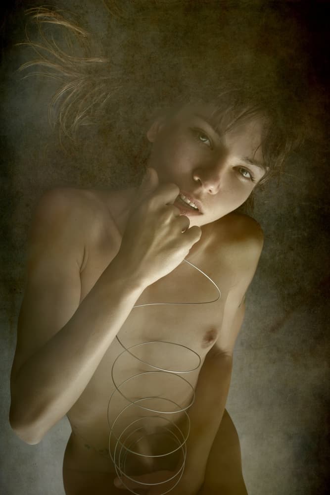 Sensual Gaze and Wire by Olga Mest — canvas wall art