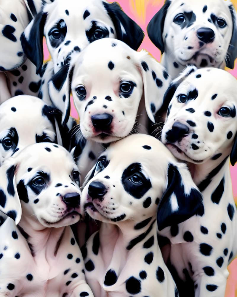 Playful Dalmatian Puppies by Uma Gokhale — canvas wall art