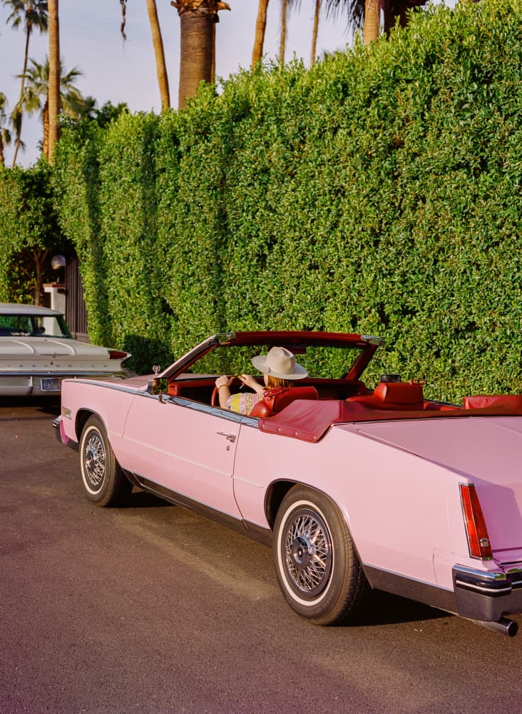 Pink Convertible Drive by Bethany Young — canvas wall art