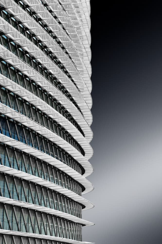 Sleek Wavy Facade by Jorge Pimenta — canvas wall art
