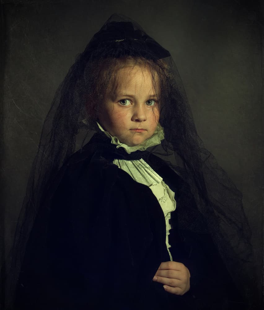 Victorian Girl Portrait by Svetlana Melik-Nubarova — canvas wall art