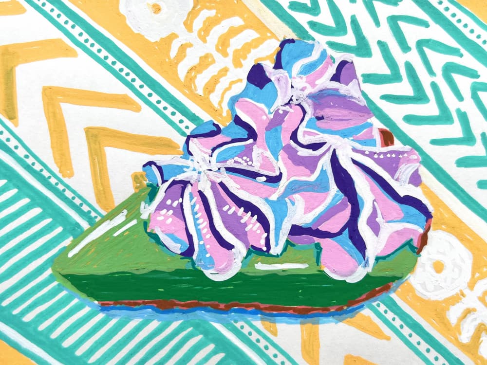 Colorful Dessert Slice by Pauline Wegman | Key and Sea Creative — canvas wall art