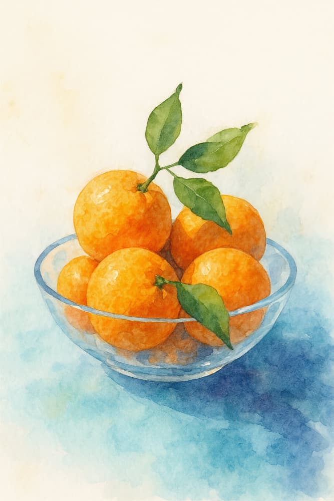 Watercolor Citrus Still Life by Natalie Bruns — canvas wall art