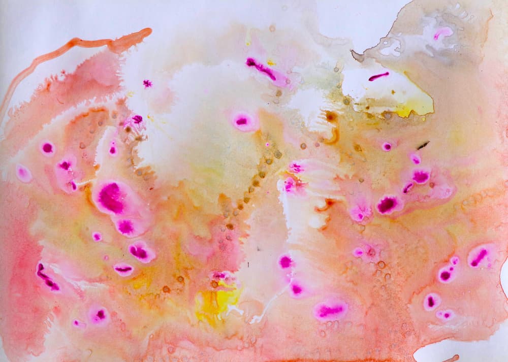 Ethereal Pink Orange Flow by Santhosh ch — canvas wall art