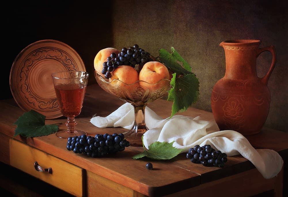 Rustic Fruit Still Life by Tatyana Skorokhod — canvas wall art