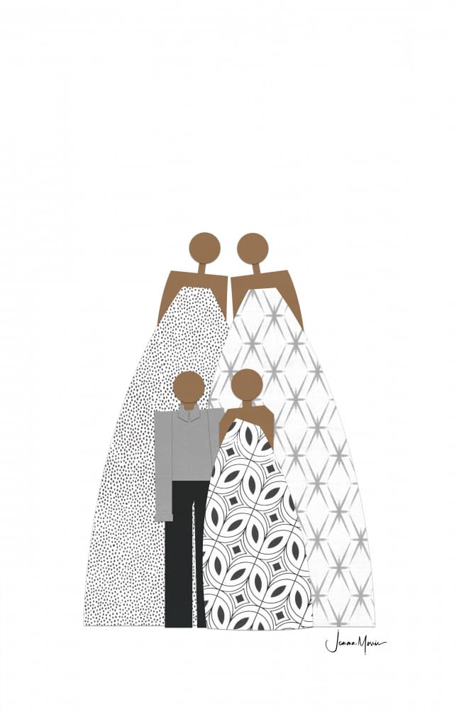 Modern Family Unity by Jemma Morris — canvas wall art