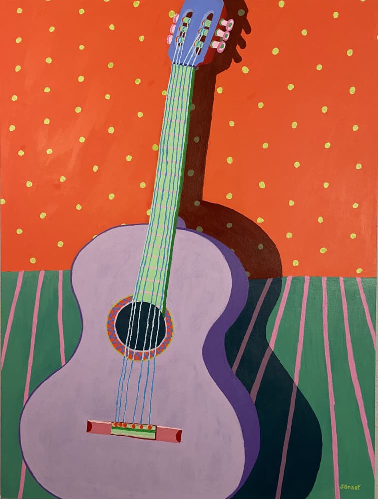 Guitar by Sue Graef — canvas wall art