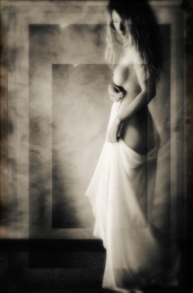 Graceful Draped Woman by Charlaine Gerber — canvas wall art