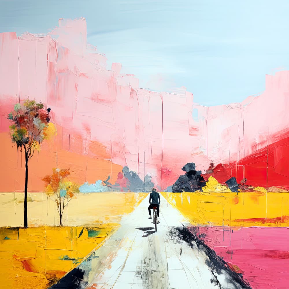 Vibrant Journey Landscape by Justyna Jaszke — canvas wall art