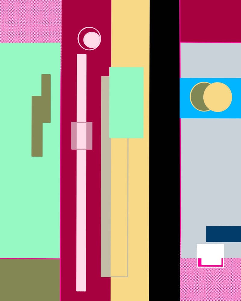 Colorful Geometric Abstraction by Josie George — canvas wall art