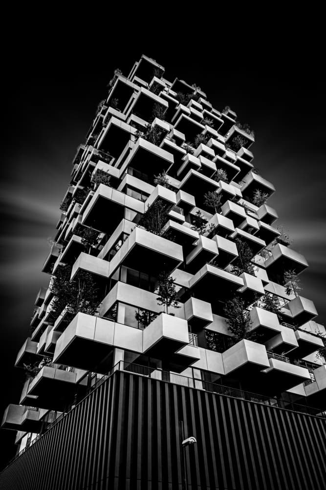 Geometric Green Skyscraper by Gerard Valckx — canvas wall art