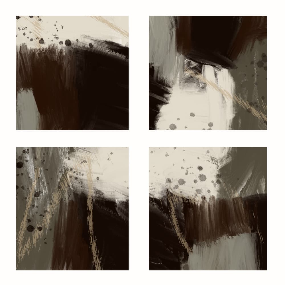 Dark Earth Tones Abstract by MANSI SAXENA — canvas wall art
