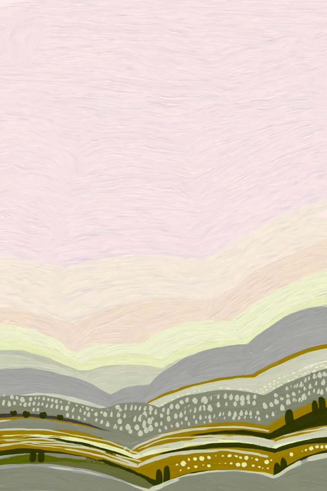 Abstract Countryside Layers by Josie George — canvas wall art