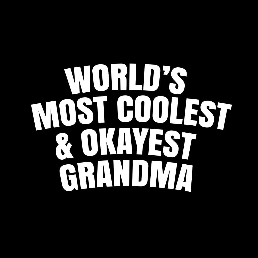 World's Coolest Okayest Grandma by Happie Eagle — canvas wall art