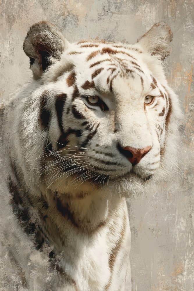 White Tiger Gaze by Rafal Kulik — canvas wall art