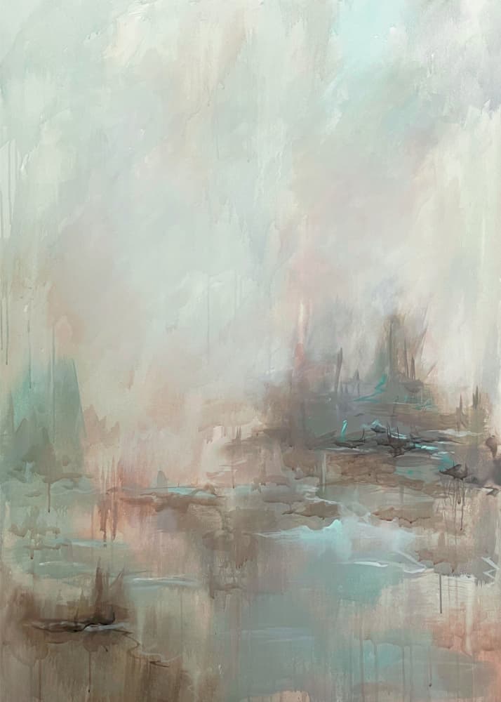 Misty Lake Dream by Maria Borglund — canvas wall art