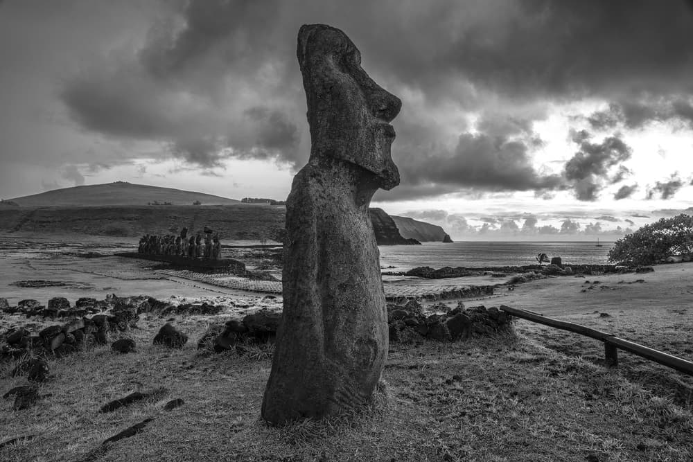 Dramatic Easter Island Moai by Karsten Wrobel — canvas wall art