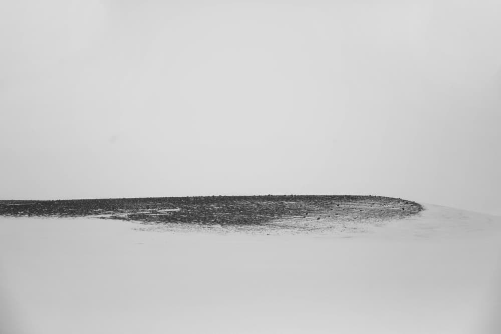 Minimalist Shoreline Horizon by Liesbeth van der Werf — canvas wall art