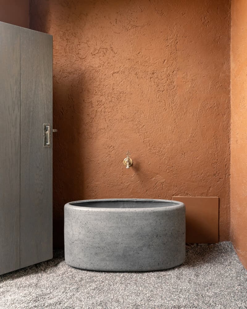 Earthy Minimalist Bathroom by Minorstep — canvas wall art