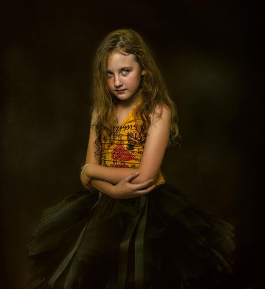 Intense Young Girl by Svetlana Melik-Nubarova — canvas wall art